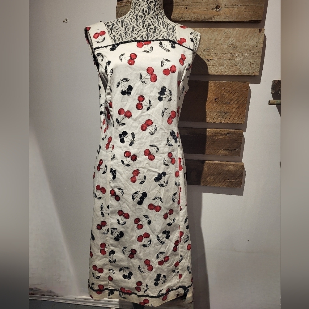 Cherry Print Sleeveless Dress